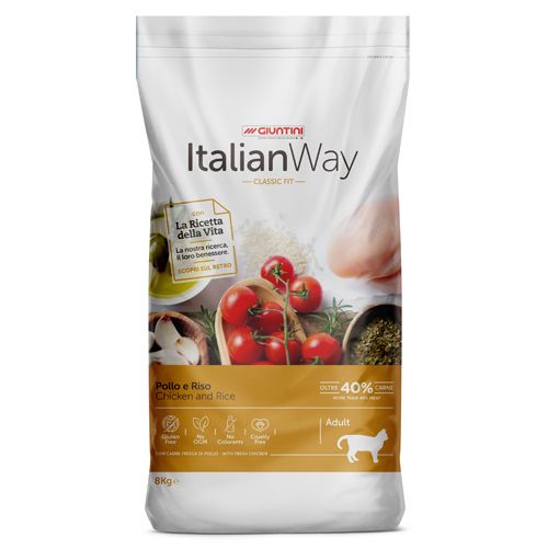 ItalianWay Cat Classic Fit Pollo e Riso (1x8 kg)